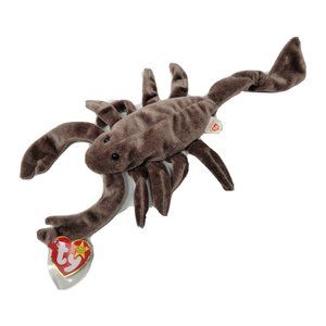 TY Beanie Babies Stinger The Scorpion Beanbag Plush Gray With Tags 1997